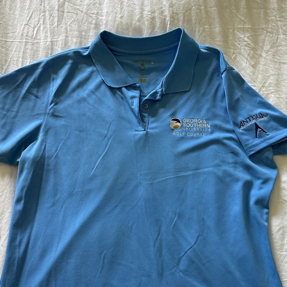 Antigua Sky Blue Golf Polo